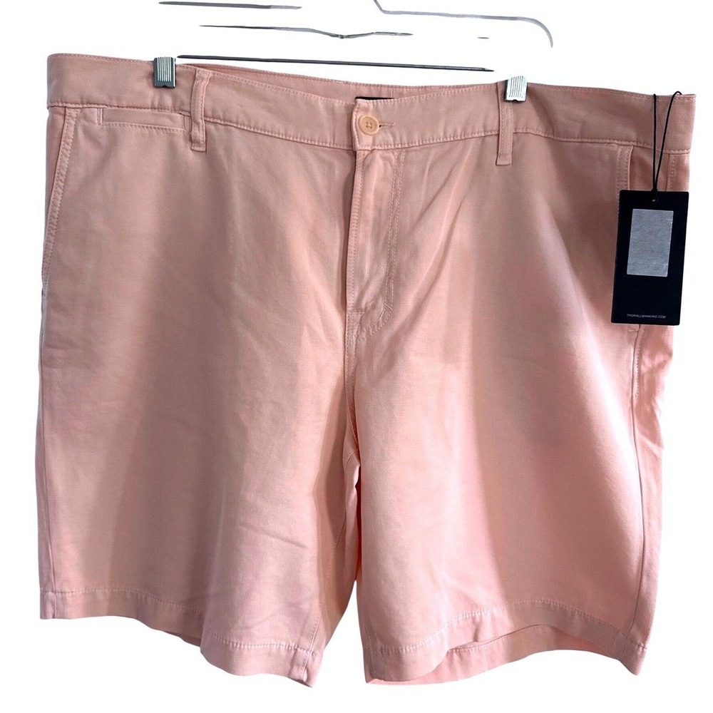 7 For All Mankind men's chino-style shorts pale pink size 40 NWT Cotton Elastane